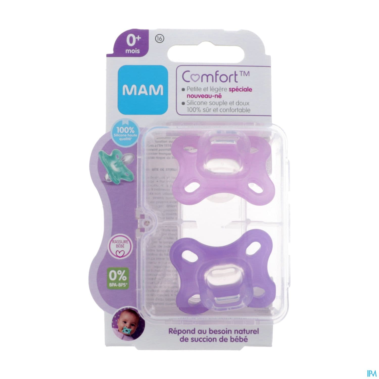 SUCET MAM COMFORT SILIC ROS +0M 2