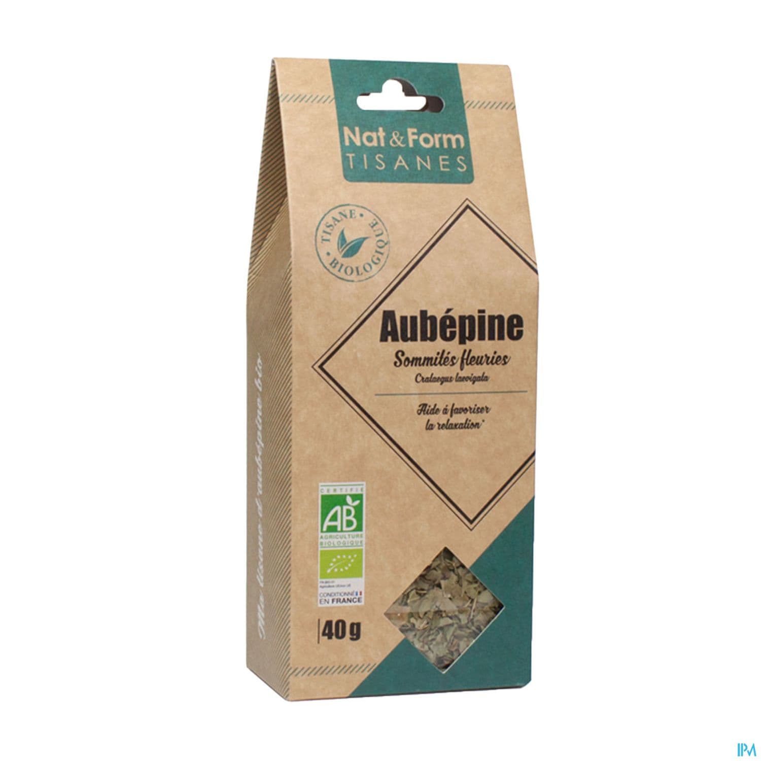 NAT&FORM TIS AUBEPINE BIO 40G — PHARMACIE DES CLINIQUES