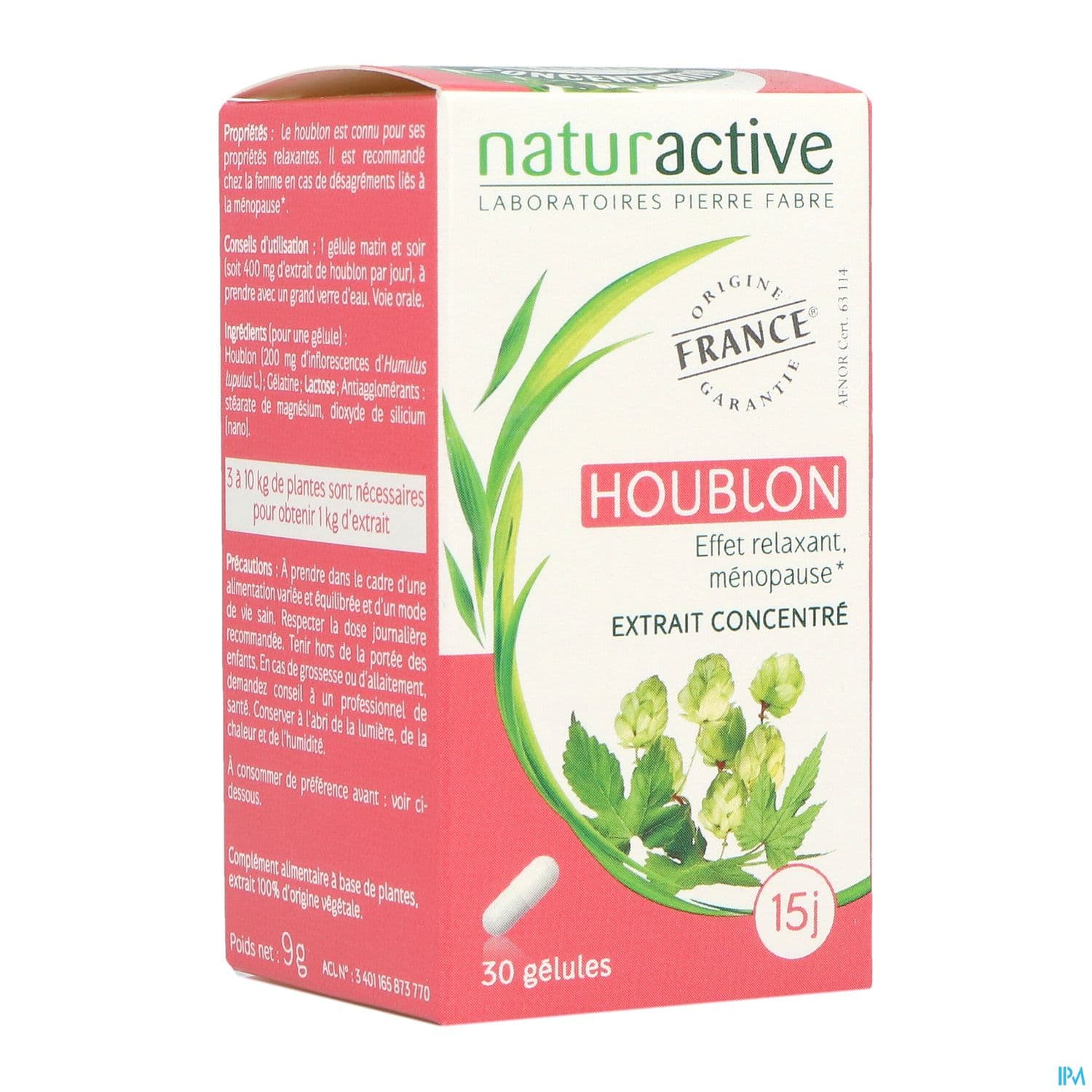 NATURACTIVE HOUBLON GELUL 30 — Pharmacie du Vieux Montreuil