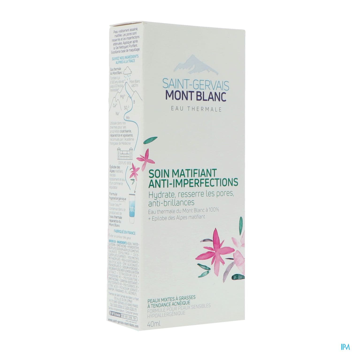 Saint Gervais Mont Blanc Hydratant Matifiant Antiimperfections 40ml — Pharmacie Du Chatelet - Orleans