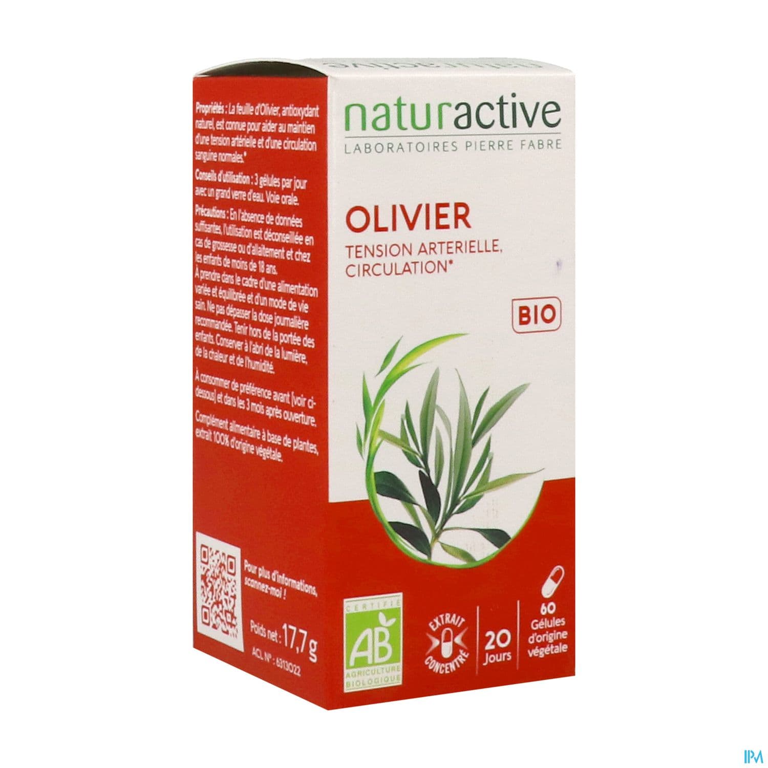 NATURACTIVE OLIVIER BIO GELUL 60 — Pharmacie du Vieux Montreuil