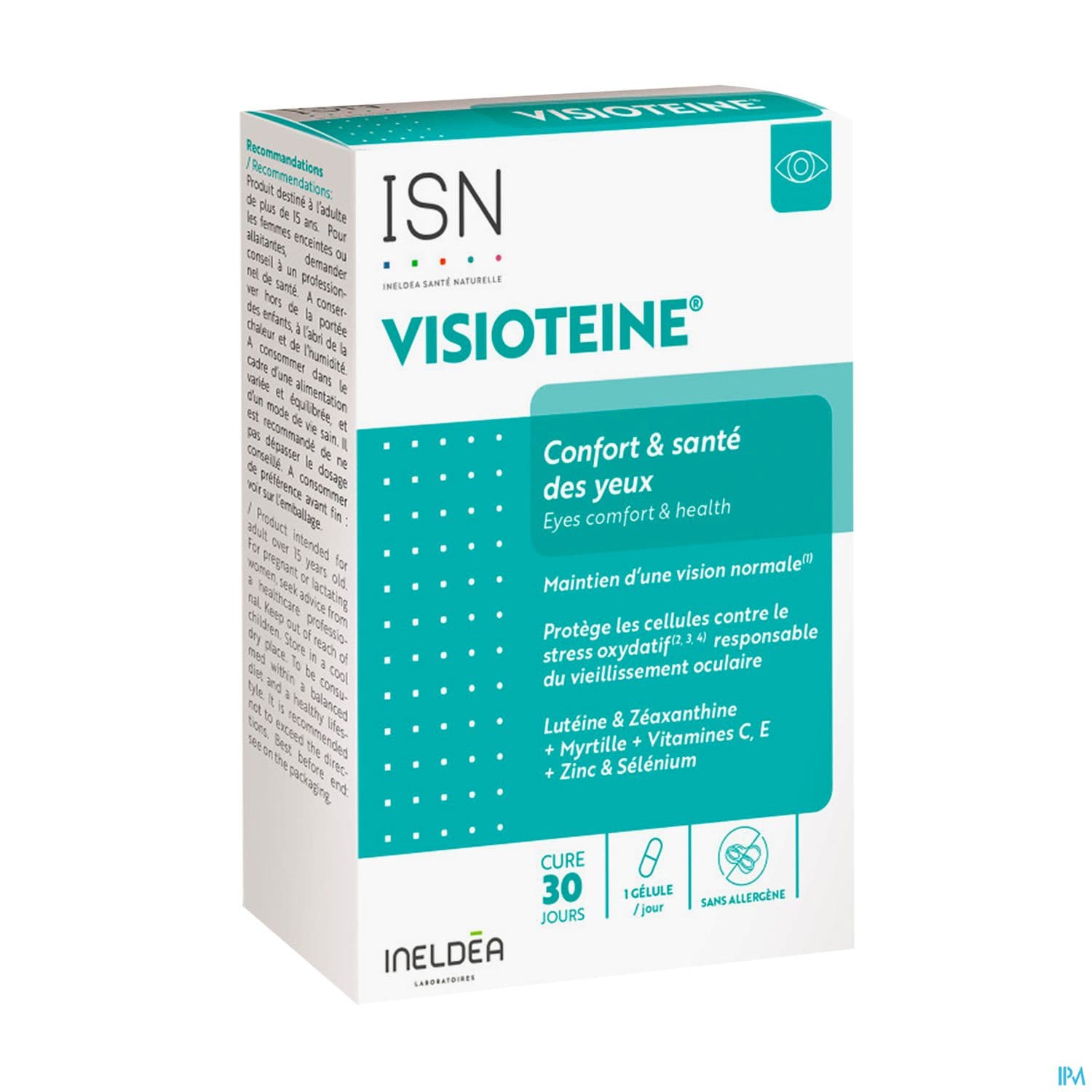 ISN VISIOTEINE GELUL VEGET 30 — Pharmacie Européenne 24/24 de la place de clichy