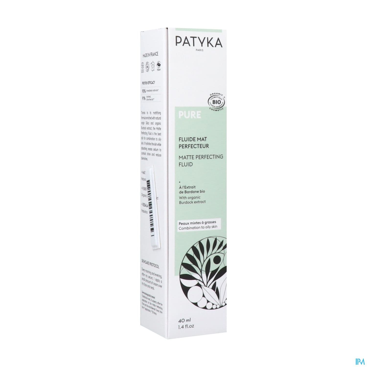 PATYKA PURE FLUID MAT PERFECT 40ML — PHARMACIE DE LA GARE Nancy