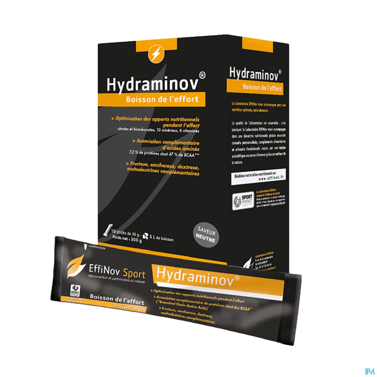 Effinov Hydraminov Boisson Effort Neutre Stick 10 — Pharmacie du Grand Vitrolles