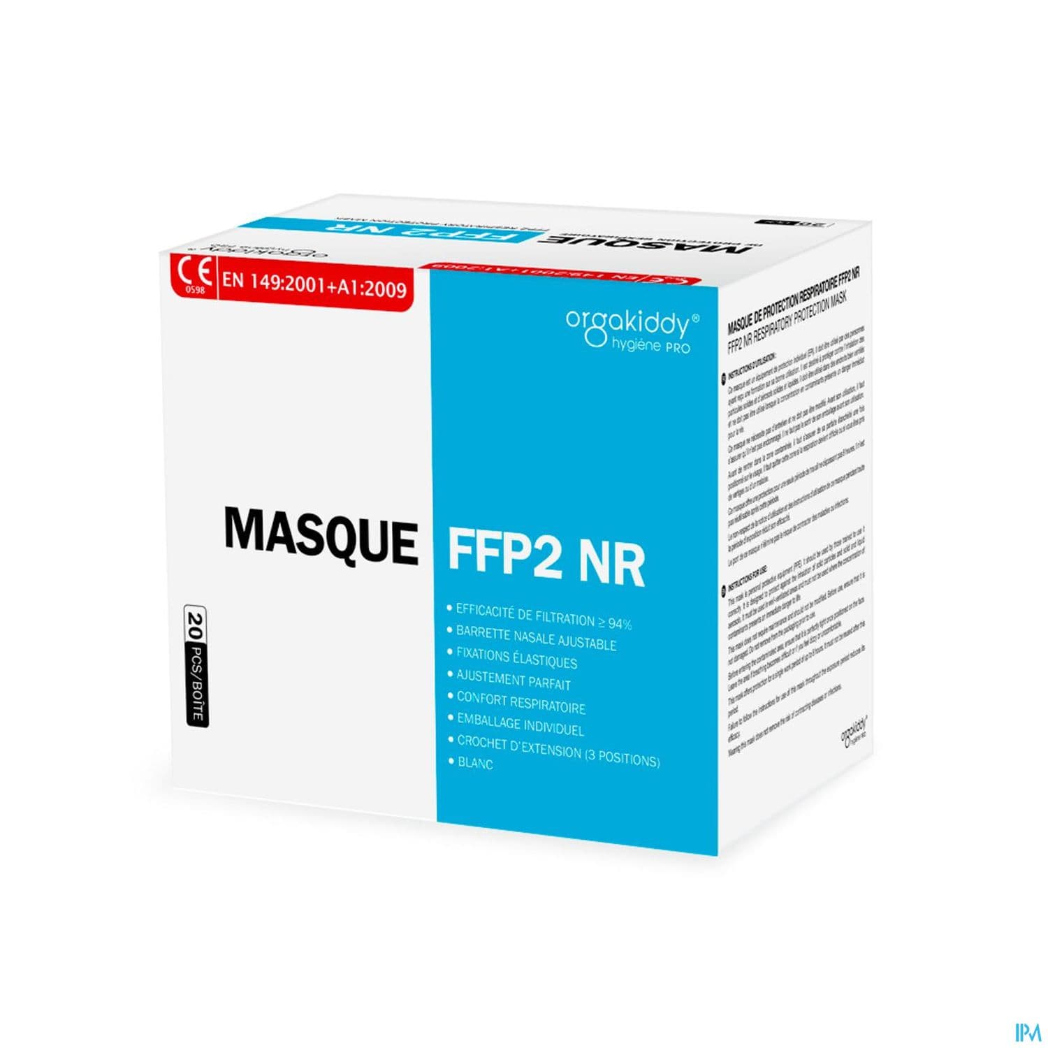 ORGAKIDDY MASQ FFP2 NR X20 — Pharmacie Ammar