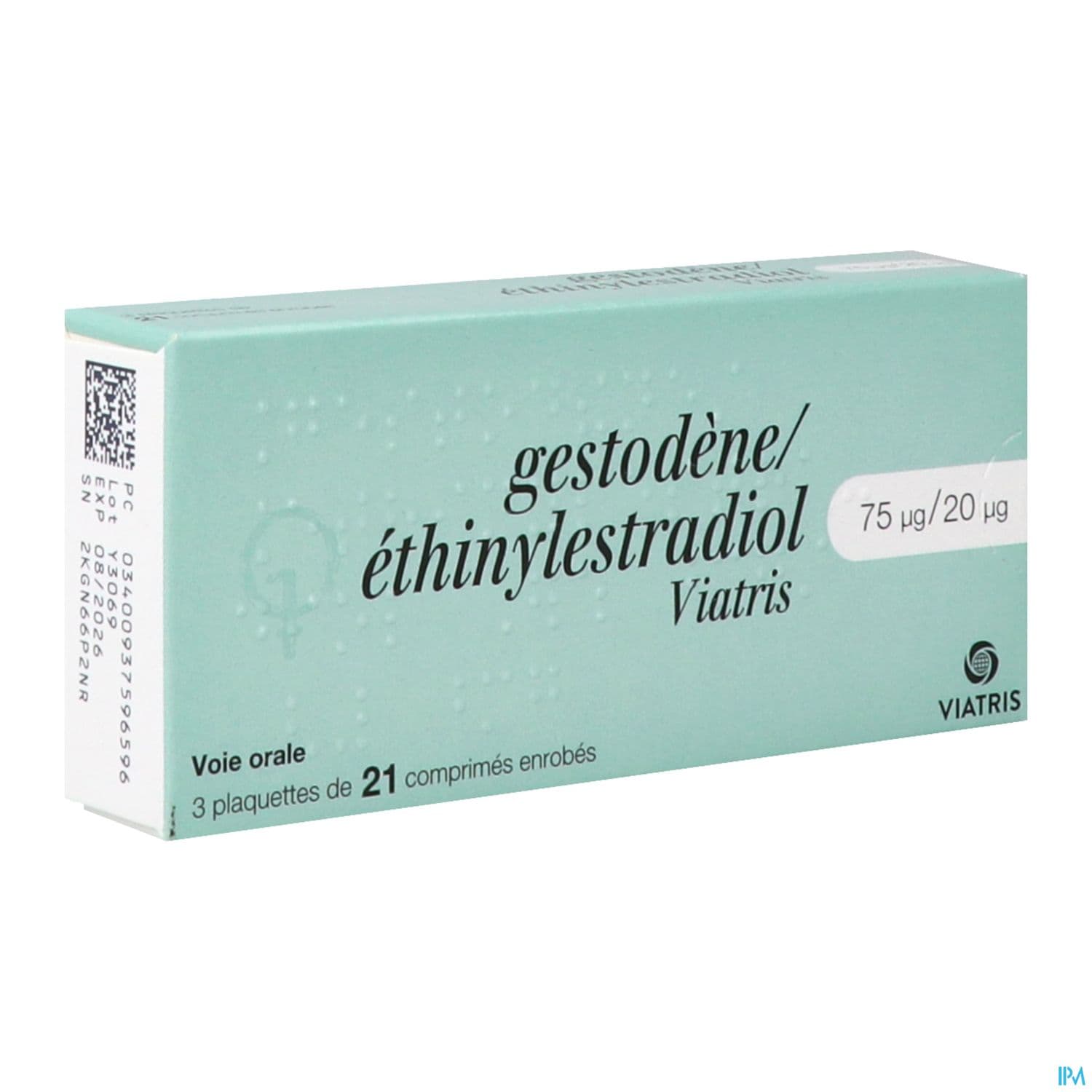 Gestodene Ethinylestradiol Viatris 75mcg/20mcg Comprime 21 X3 — Pharmacie saint-Gilles Paris