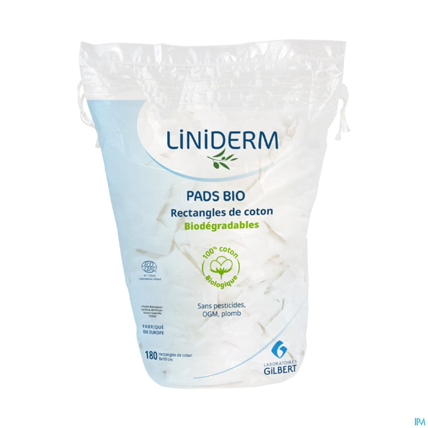 GILBERT PADS BIO COTON 8X10CM 180 — Pharmacie Pharmavance Beaubourg