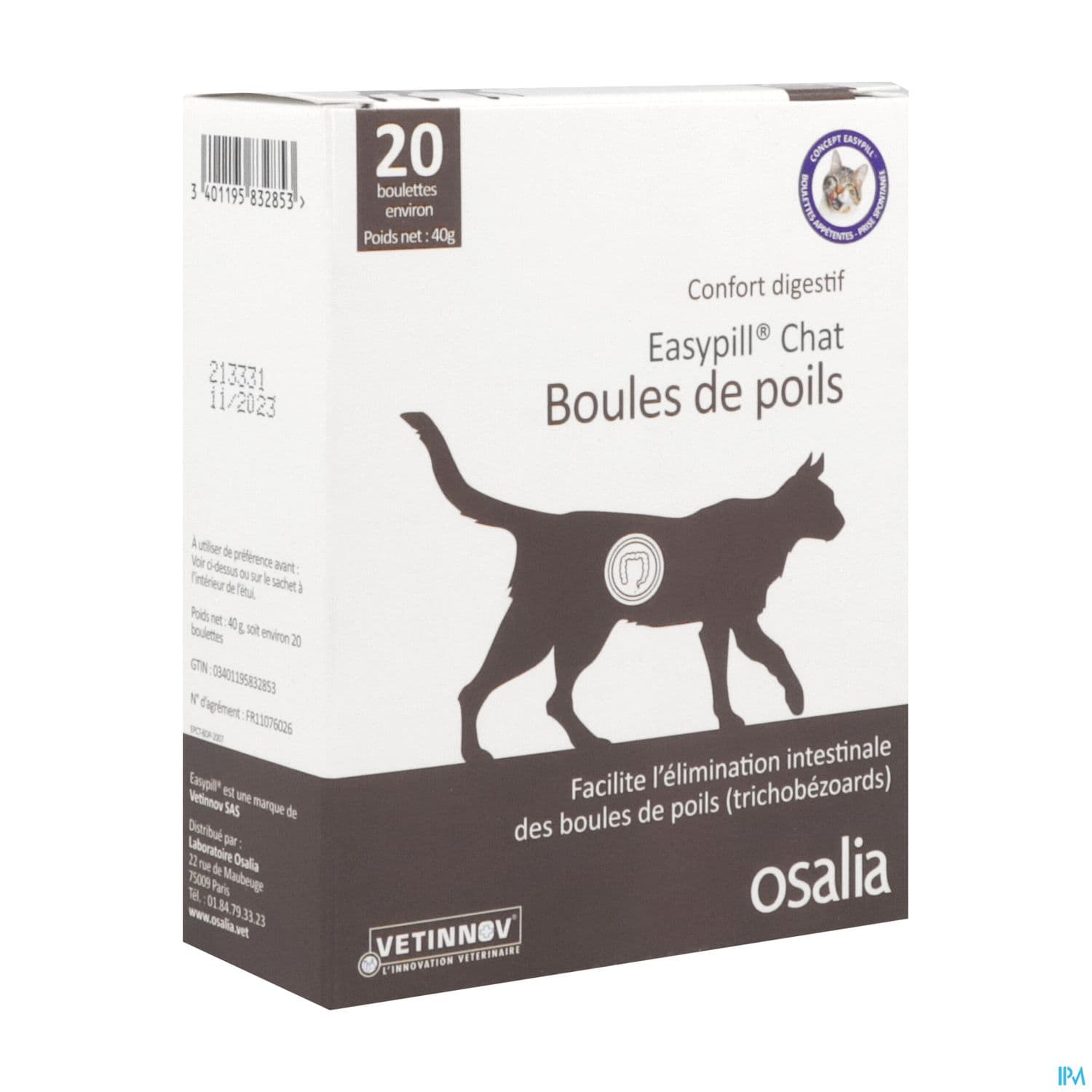 Easypill Boulette Chat Poils 20 — Pharmacie Lafayette de Roubaix