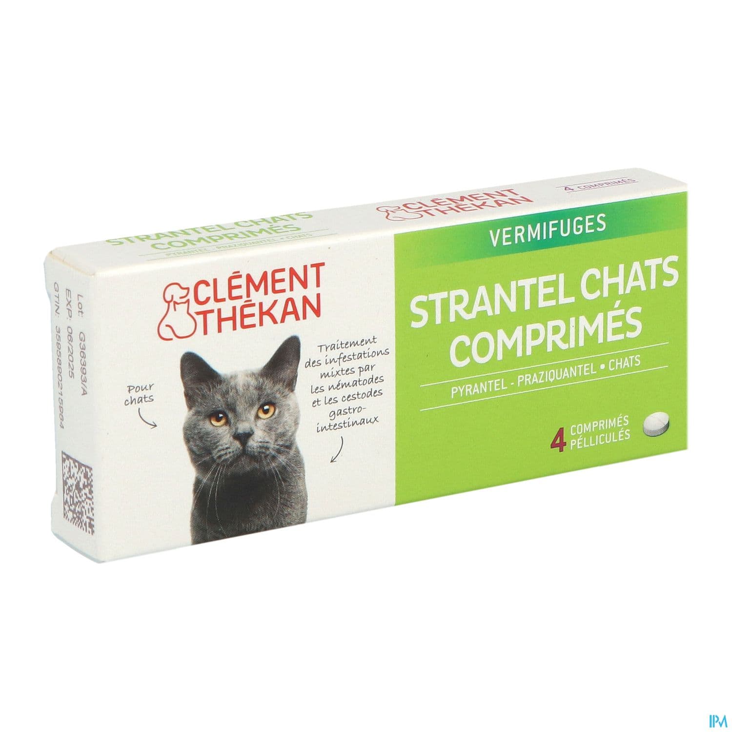 Clement Thekan Strantel Chat Comprime 4 — Pharmacie de la Mairie Montataire
