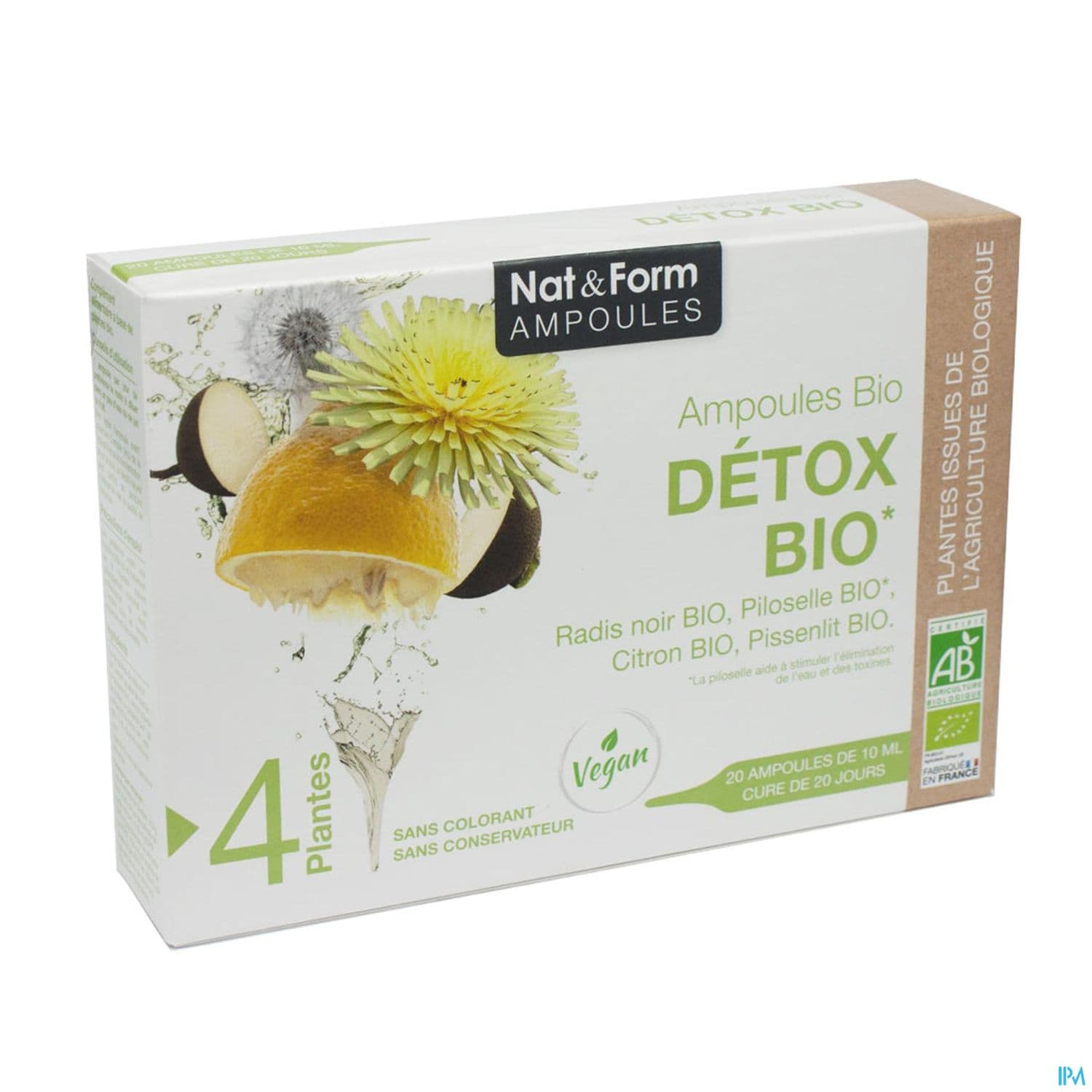 Nat Et Form Ampoule Detox Bio 10ml 20 — Pharmacie Pharmavance Metz