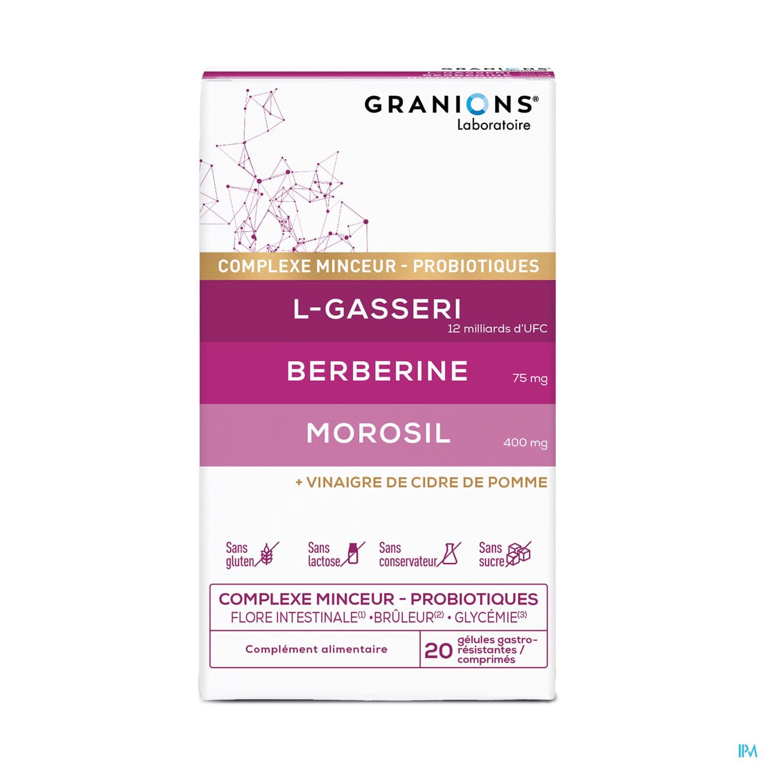 Granions Complexe Microbiote Minceur l-gasseri Berberine Morosil Comprime 20 Et Gelule 20