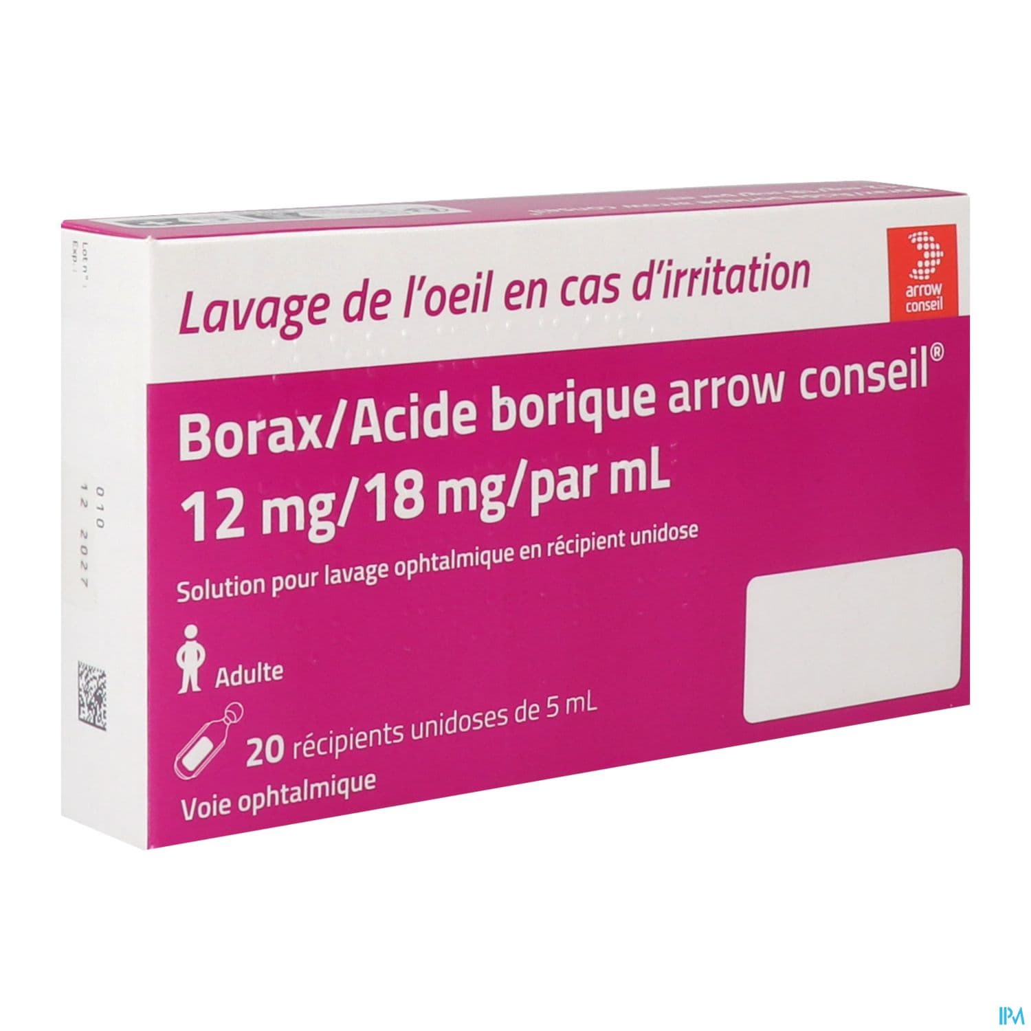 BORAX/AC.BORIQUE ARW CONS OPH5ML20 — Pharmacie Le pallec
