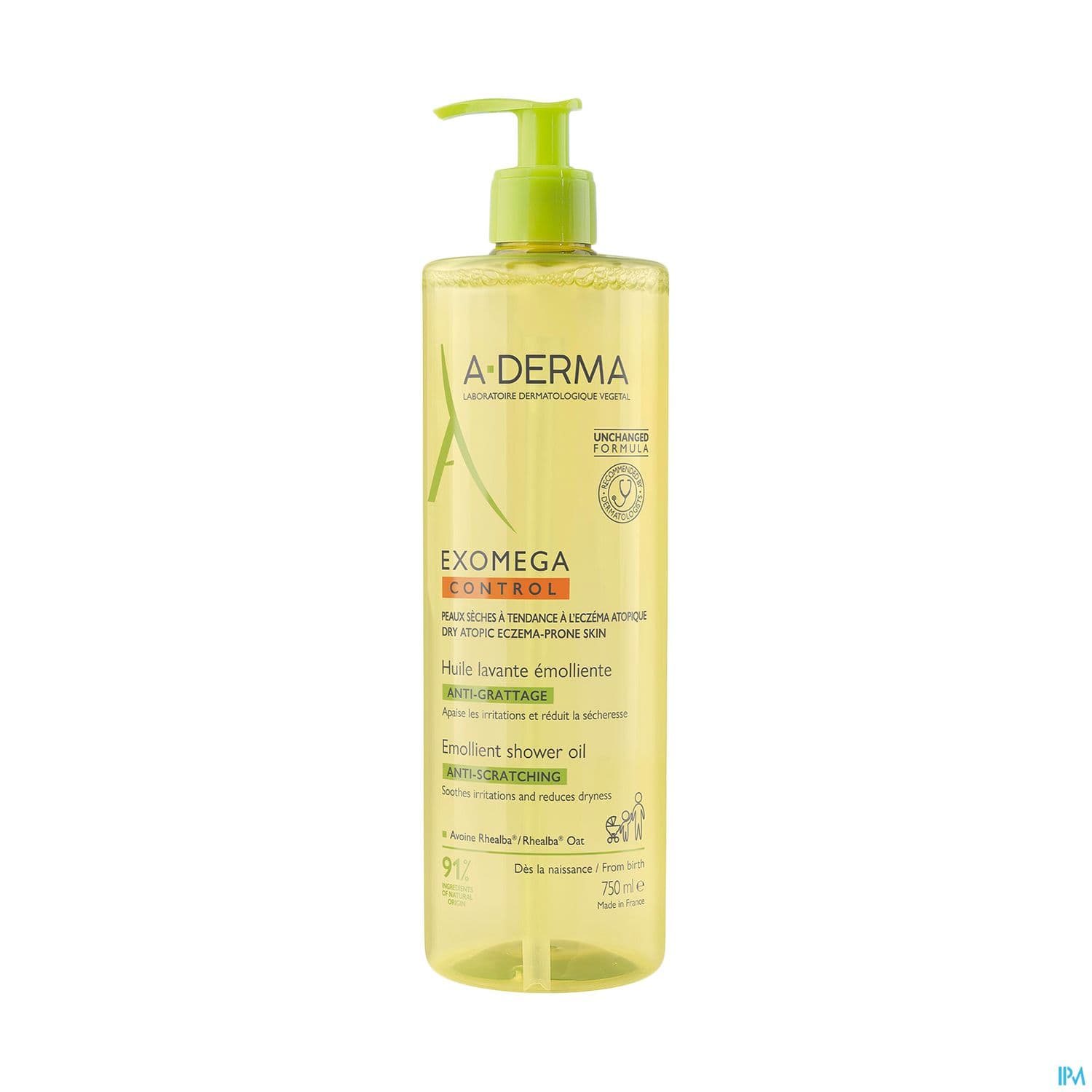 A-DERMA EXOMEGA CONT HLE LAV 750ML — Pharmacie porte de la villette