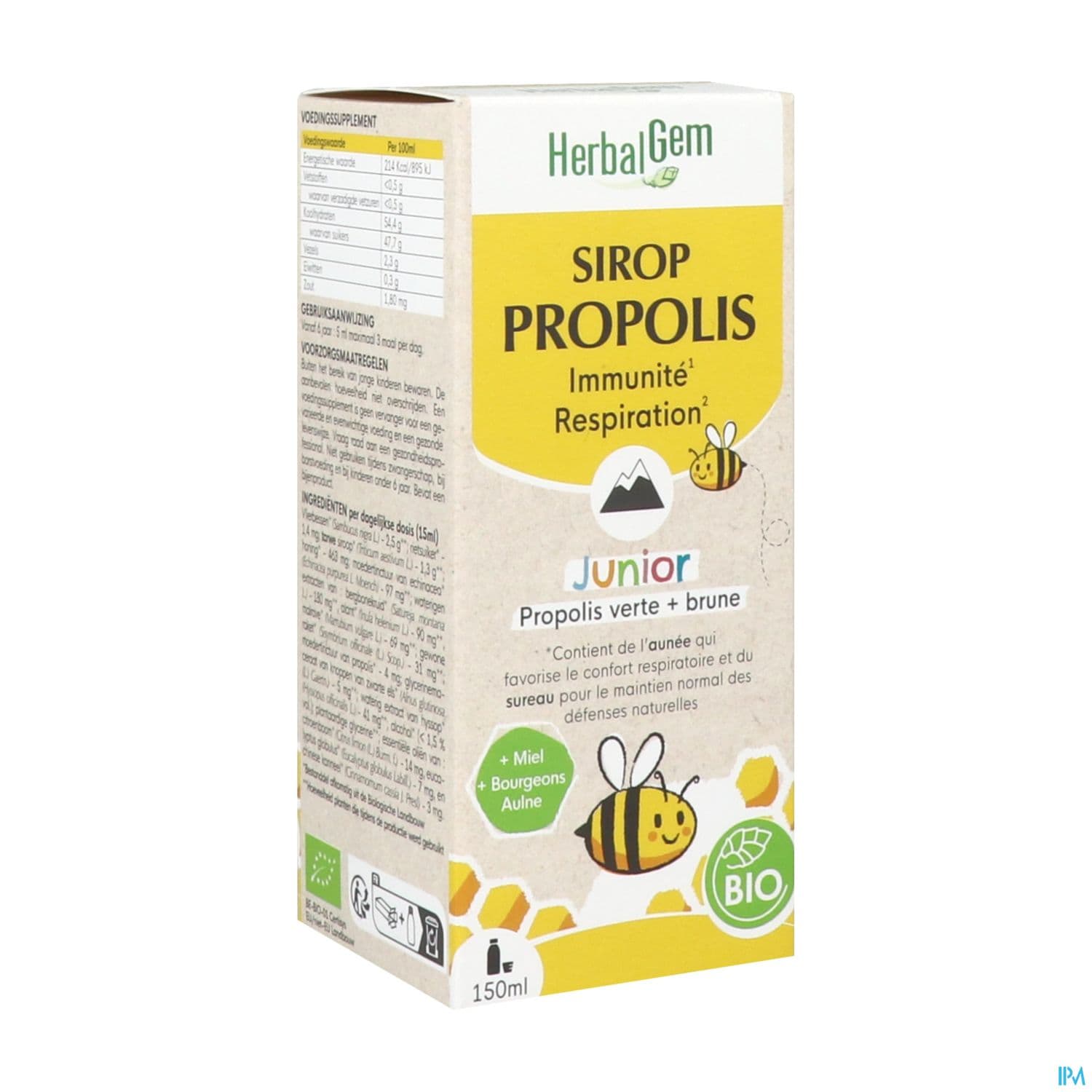HERBALGEM PROPOLIS JUN BIO SP150ML — Pharmacie Comedie