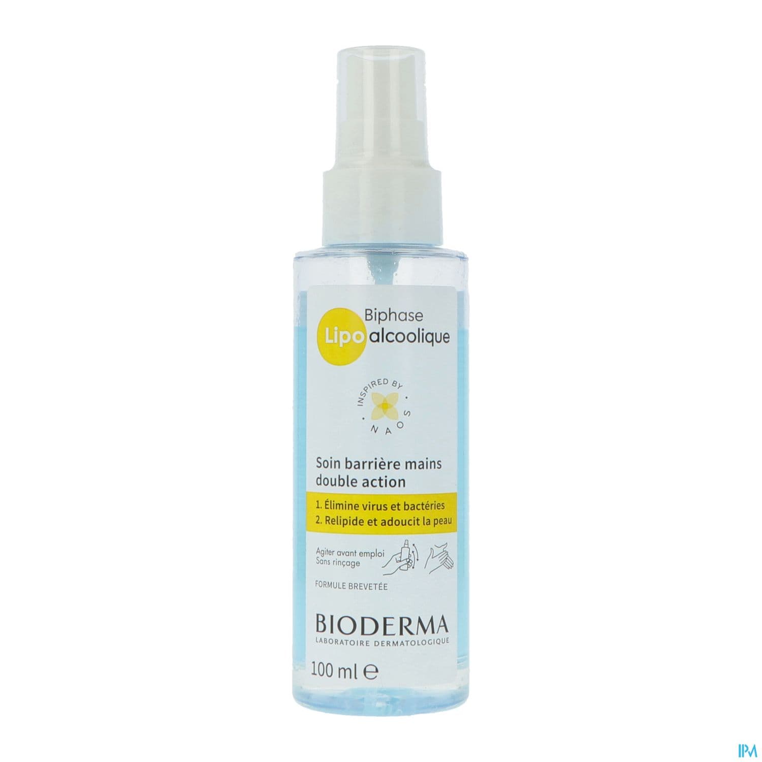 Bioderma Biphase Lipo Alcoolique Soin Barriere Mains 100ml — Pharmacie Principale des Grésillons