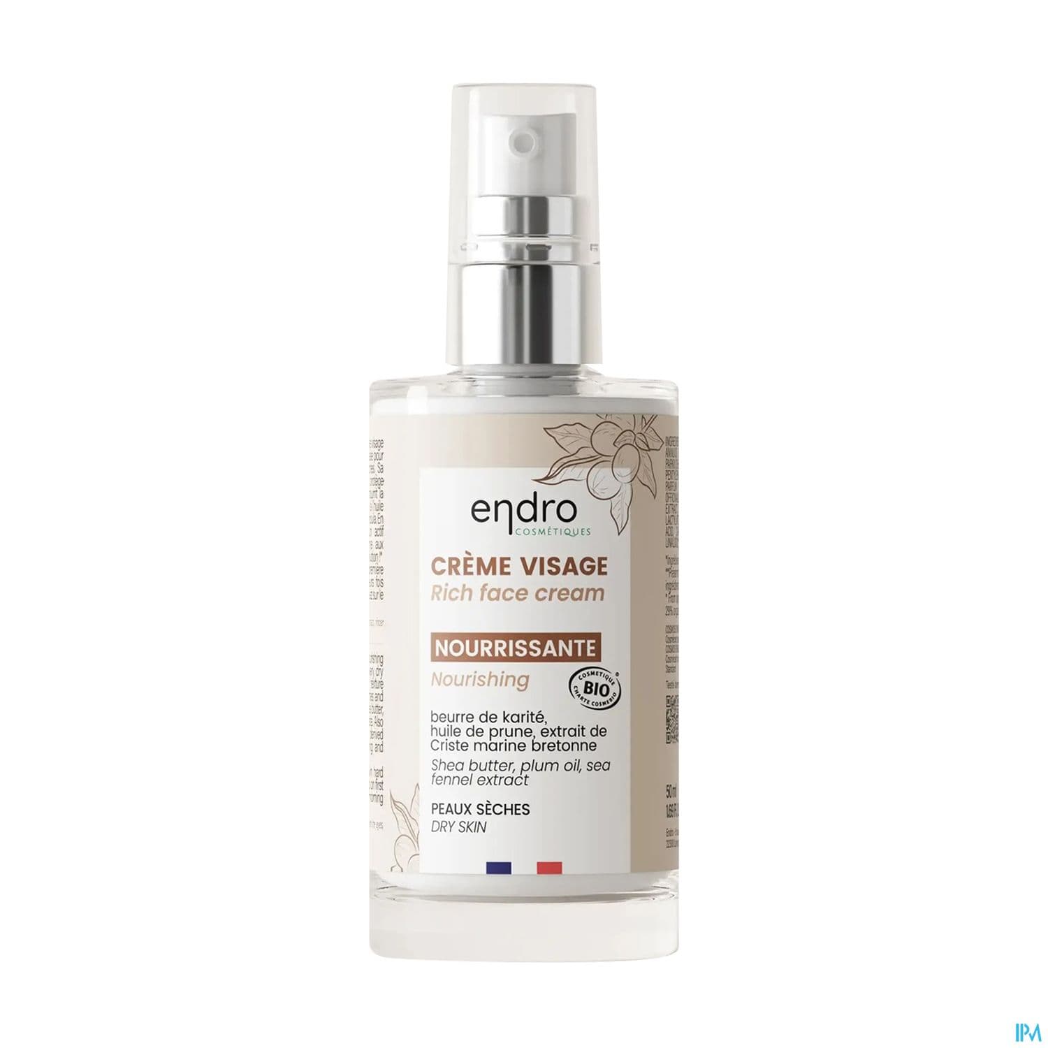 Endro Cosmetiques Creme Nourrissante Bio 50ml — Pharmacie Lafayette des Clairions