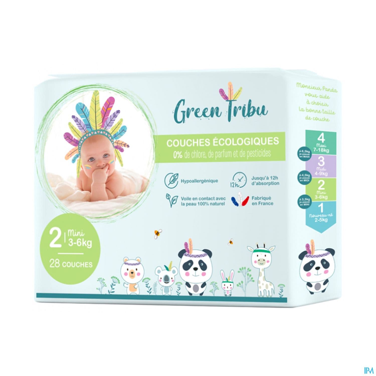 GREEN TRIBU COUCHE 3-6KG T2 28 — Pharmacie Centrale Elsie