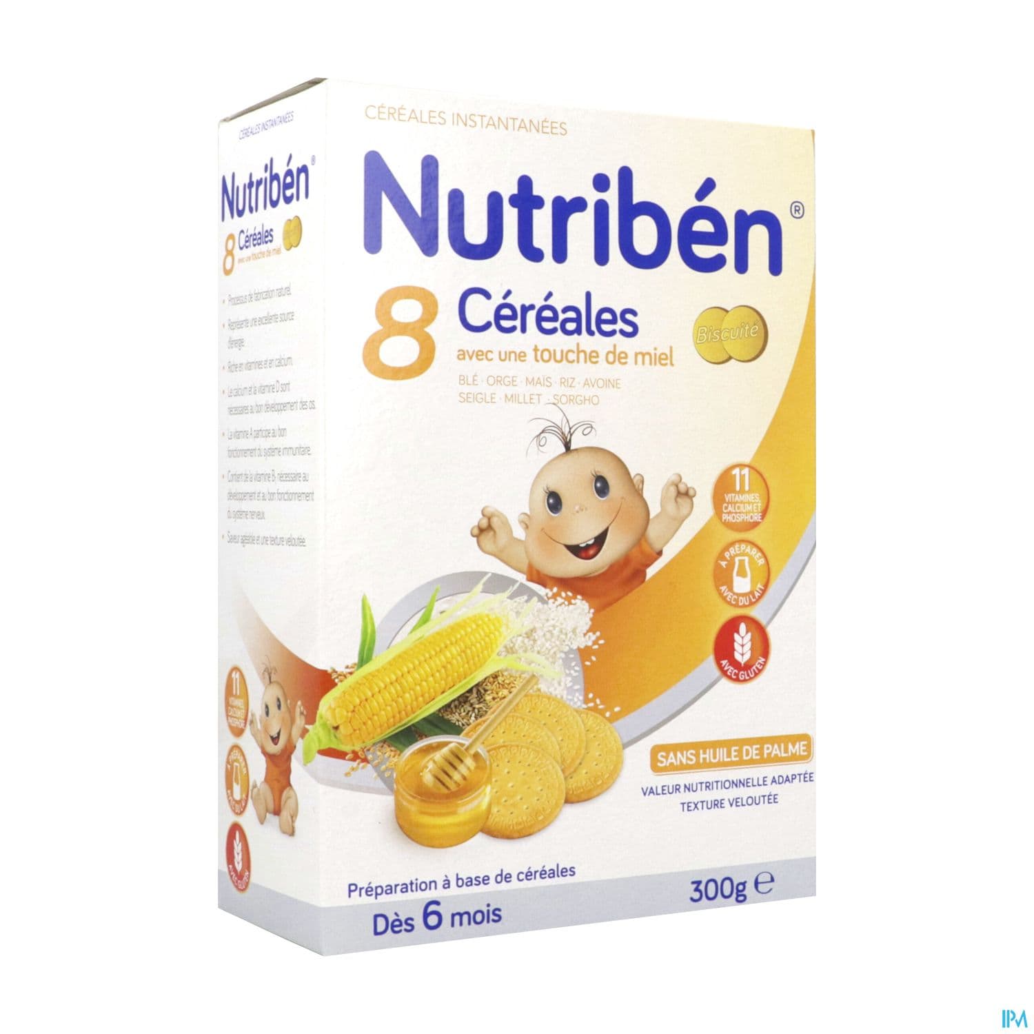 NUTRIBEN 8 CER MIEL BISCUIT300G — Pharmacie porte de la villette