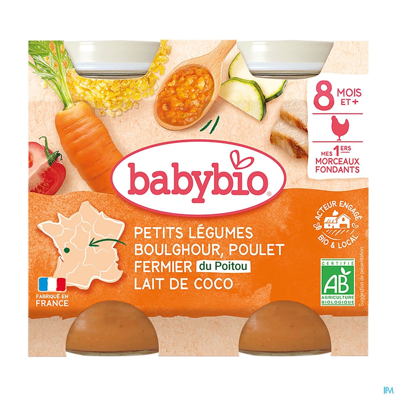 BABYBIO LEG/BOULG/POUL/COCO 2X200G — Pharmacie saint-Gilles Paris