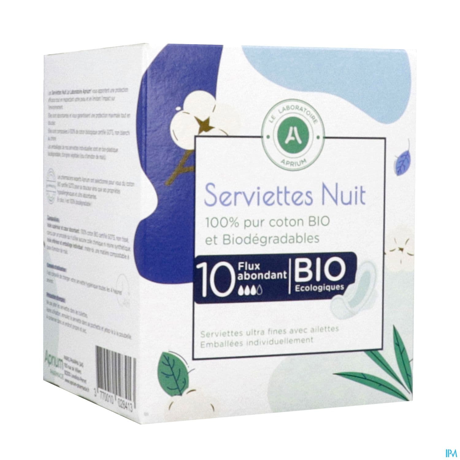 Laboratoire Aprium Serviette Hygienique Nuit X10