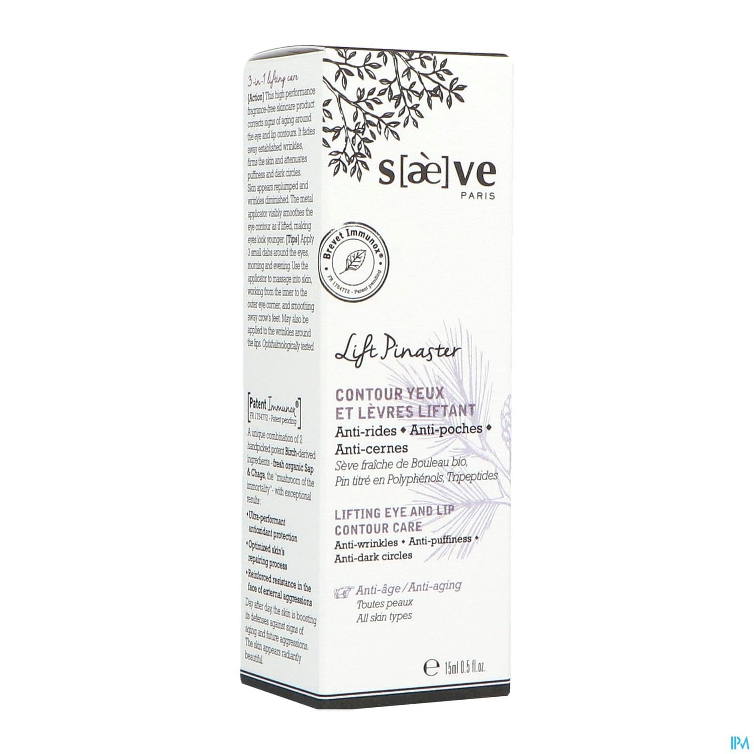 Saeve Lift Pinaster Contour Yeux Et Levres Liftant 15ml — Pharmacie Villenave Rocade