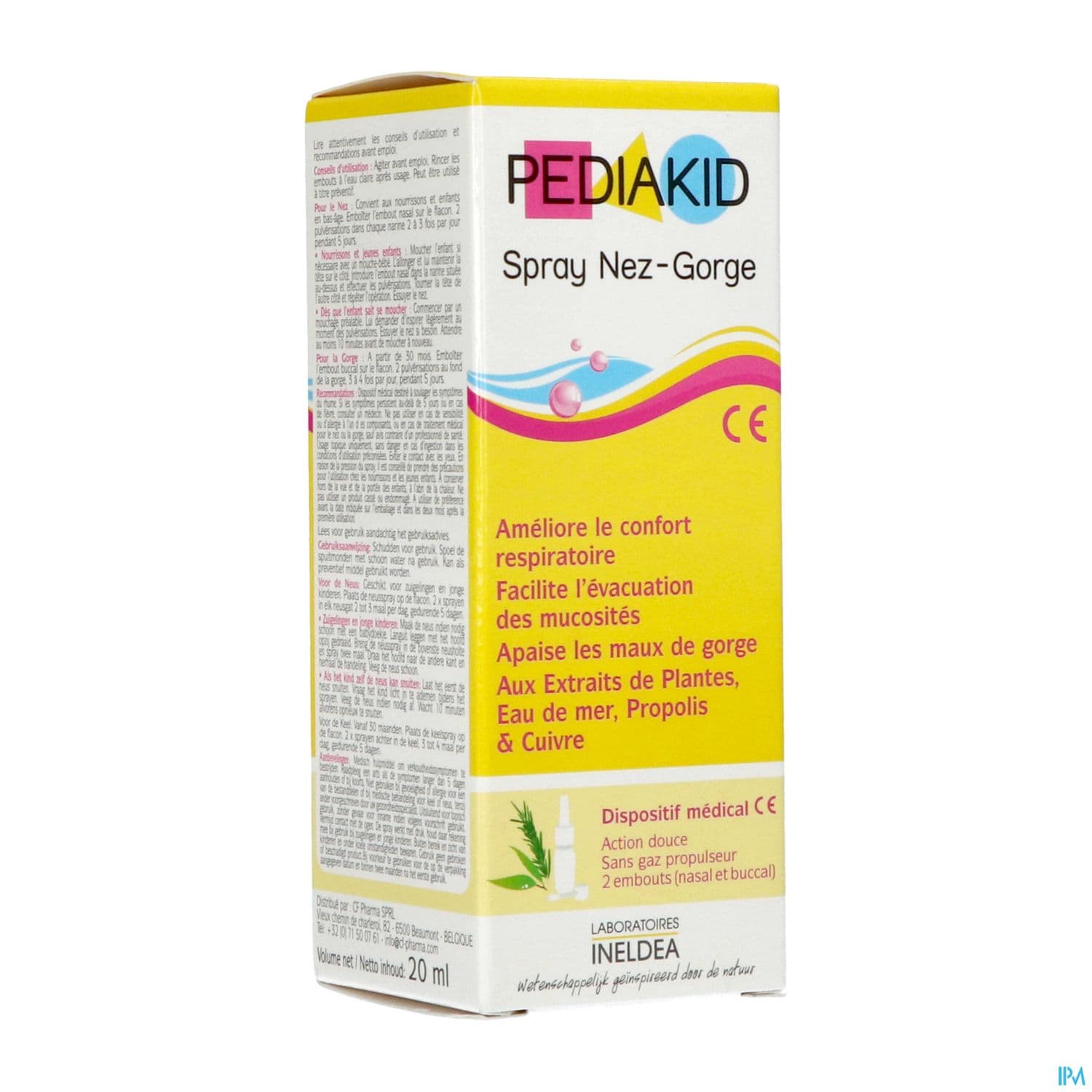 PEDIAKID NEZ/GORG SPR 20ML — Pharmacie Lafayette des Clairions