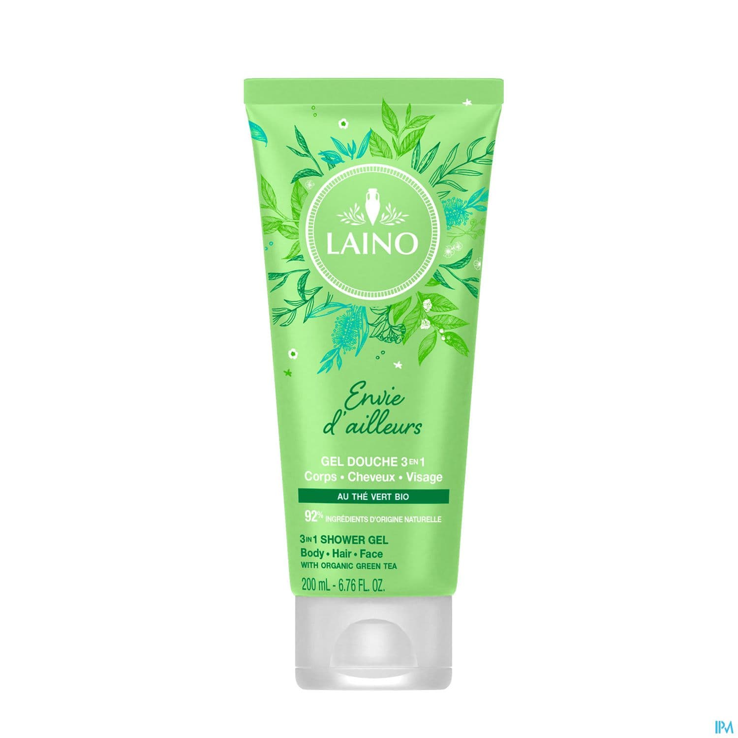 LAINO DCHE 3EN1 THE VERT BIO 200ML — Pharmacie Port Royal