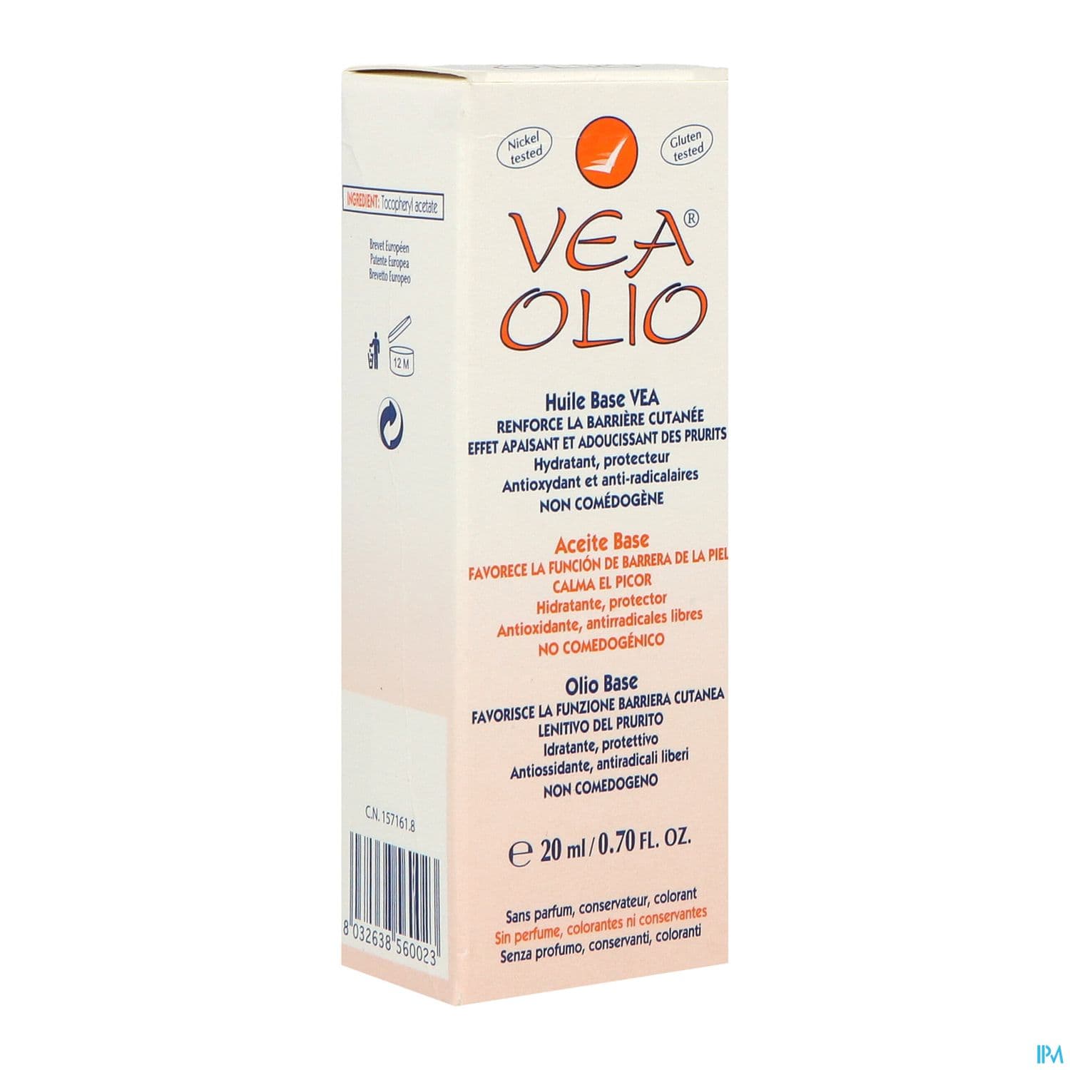 VEA OLIO HLE BASE TUB 20ML — Pharmacie Ammar