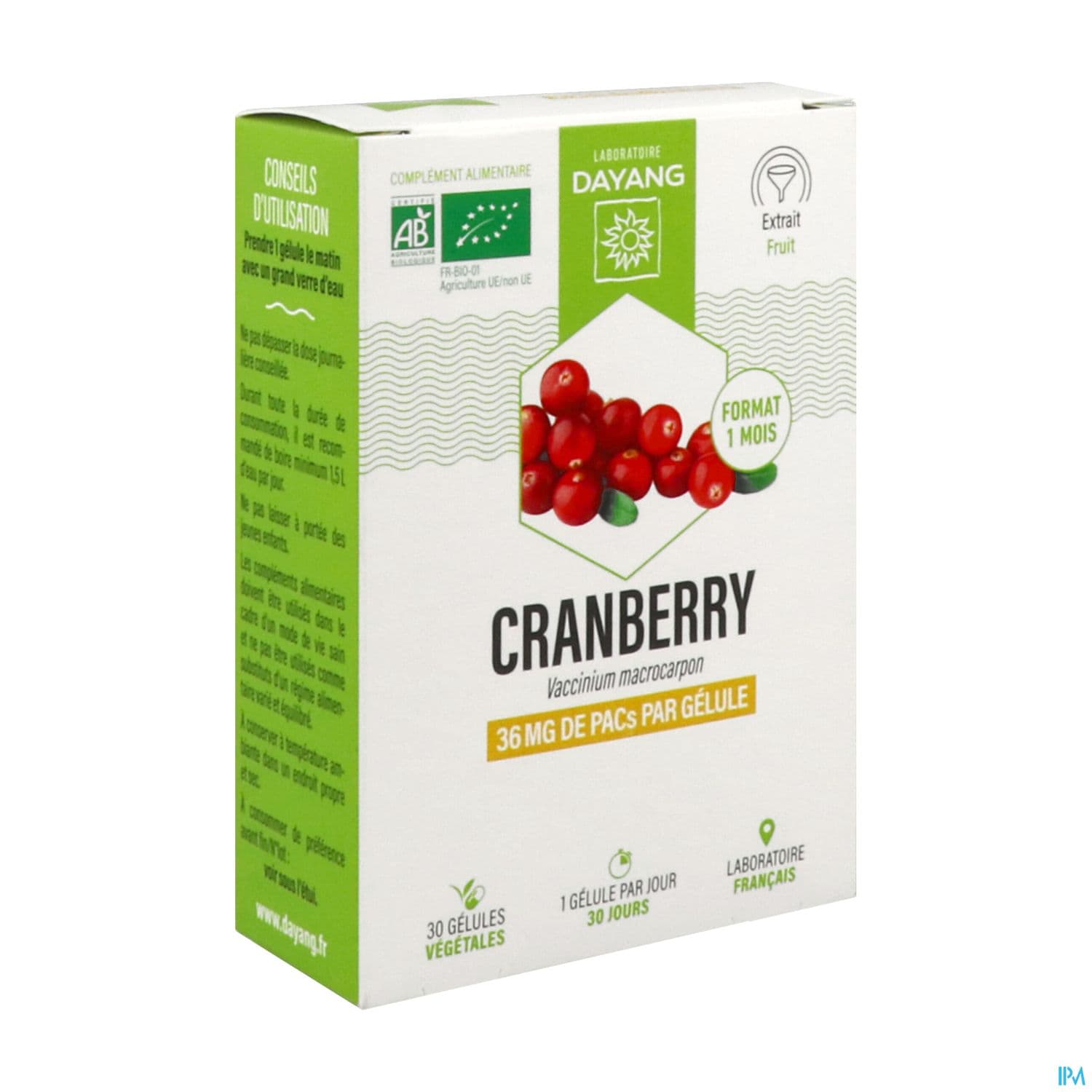 DAYANG CRANBERRY BIO GELULE 30 — Pharmacie des Fleurs 7/7