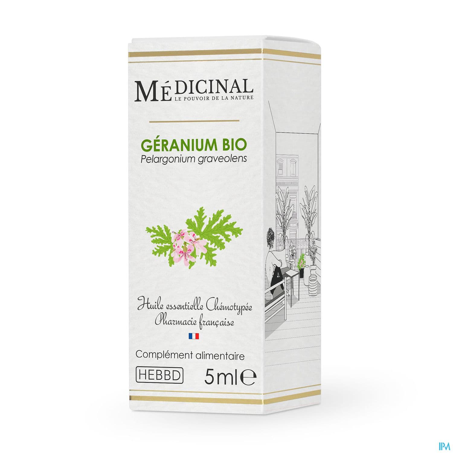 Medicinal Huile Essentielle Geranium Bio 10ml — Pharmacie St Honoré - Amiens