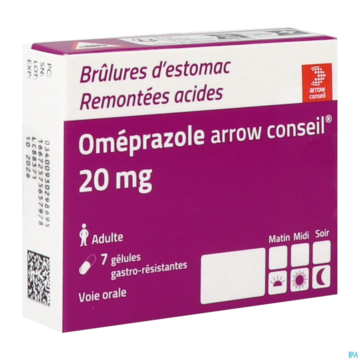 OMEPRAZOLE 20MG ARROW CONS GEL 7 — Pharmacie porte de la villette