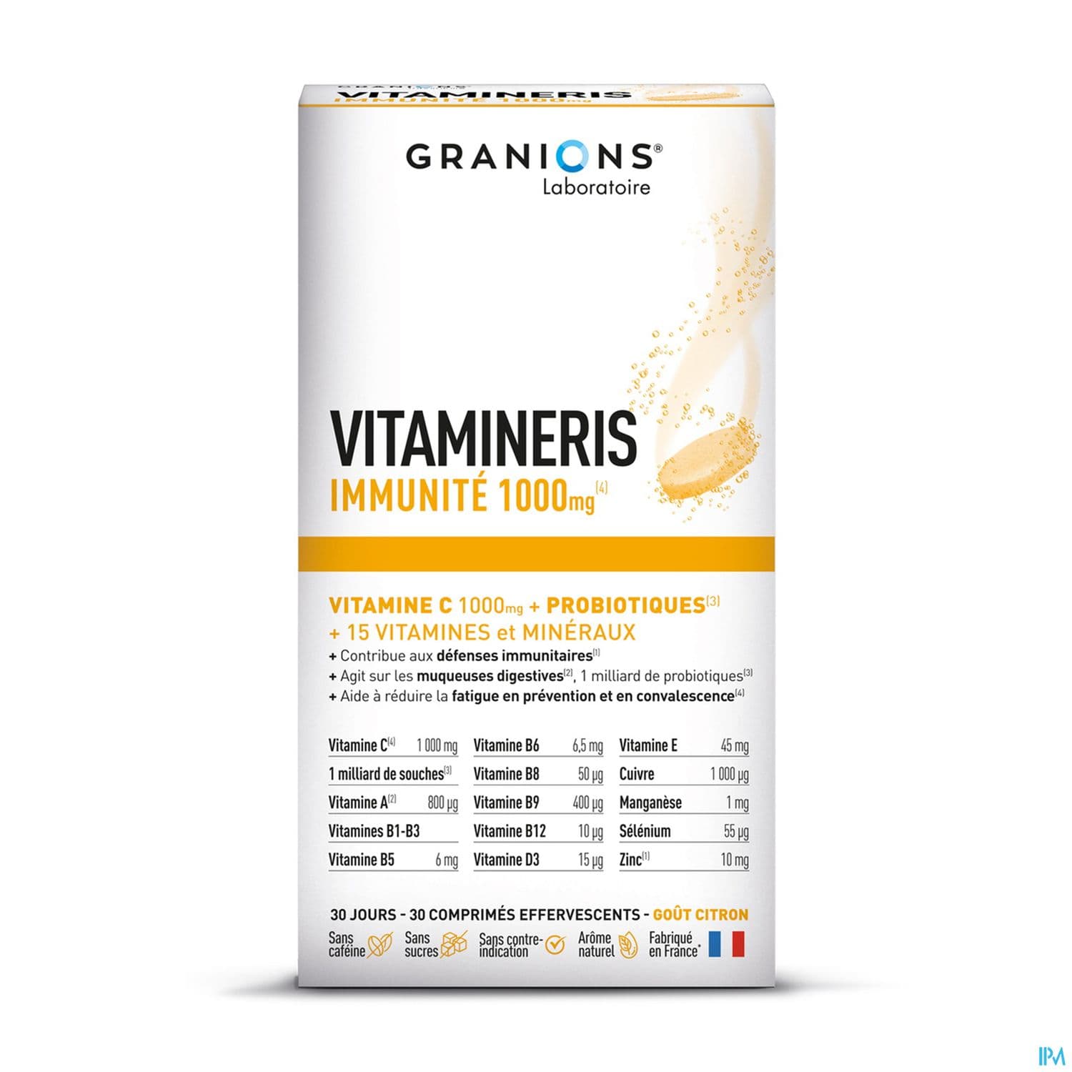 Granions Vitamineris Immunite 1000mg Comprime Effervescents 30