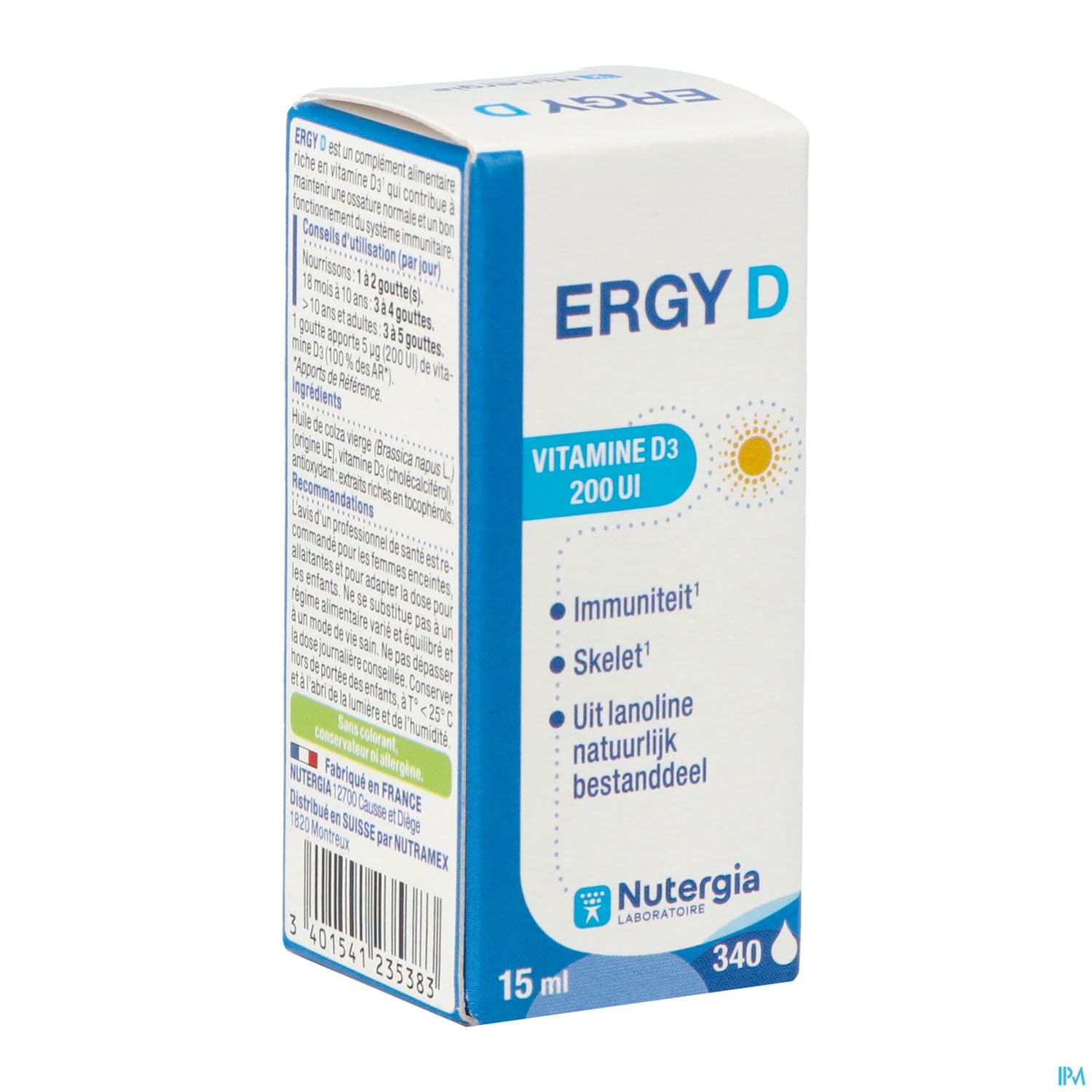 ERGY-D COMPTE -GOUTTE FL 15ML