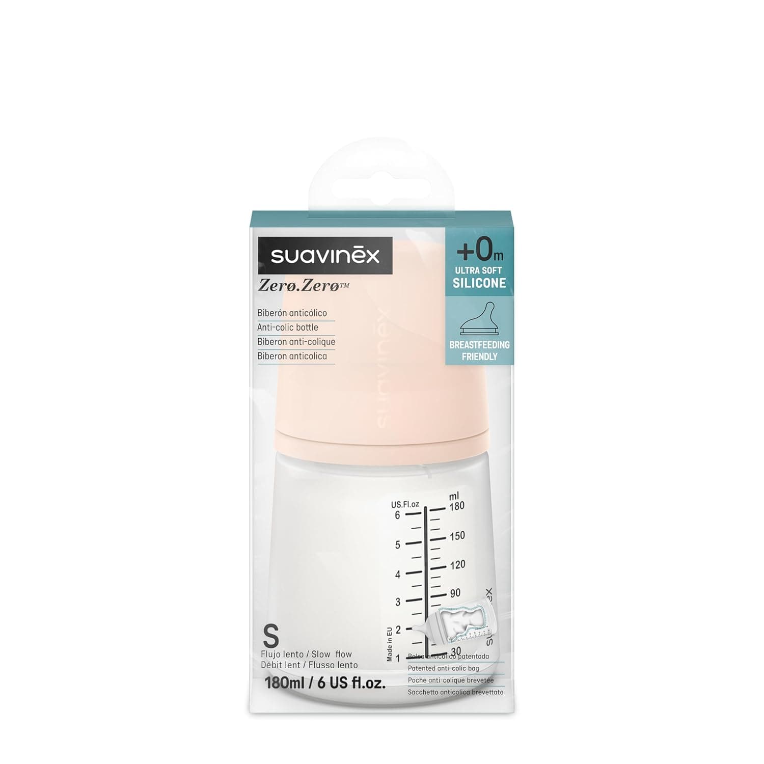 BIB SUAVINEX ZERO A/COLIQ TS 270ML — Pharmacie St Honoré - Amiens