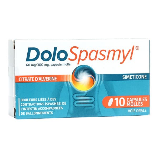 DOLOSPASMYL 60MG/300MG CAPS 10 — Pharmacie Chartreuse