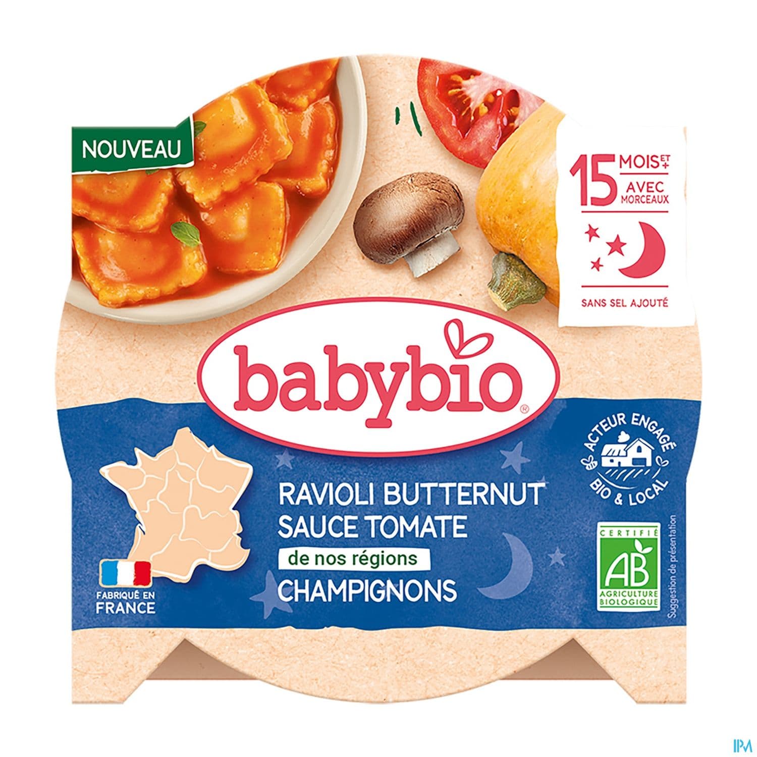 BABYBIO ASS RAVIOLI BUTTERNUT 190G