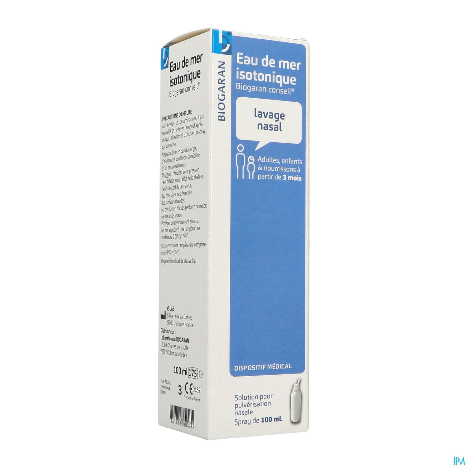 Eau De Mer Isotonique Biogaran Conseil Spray 100ml