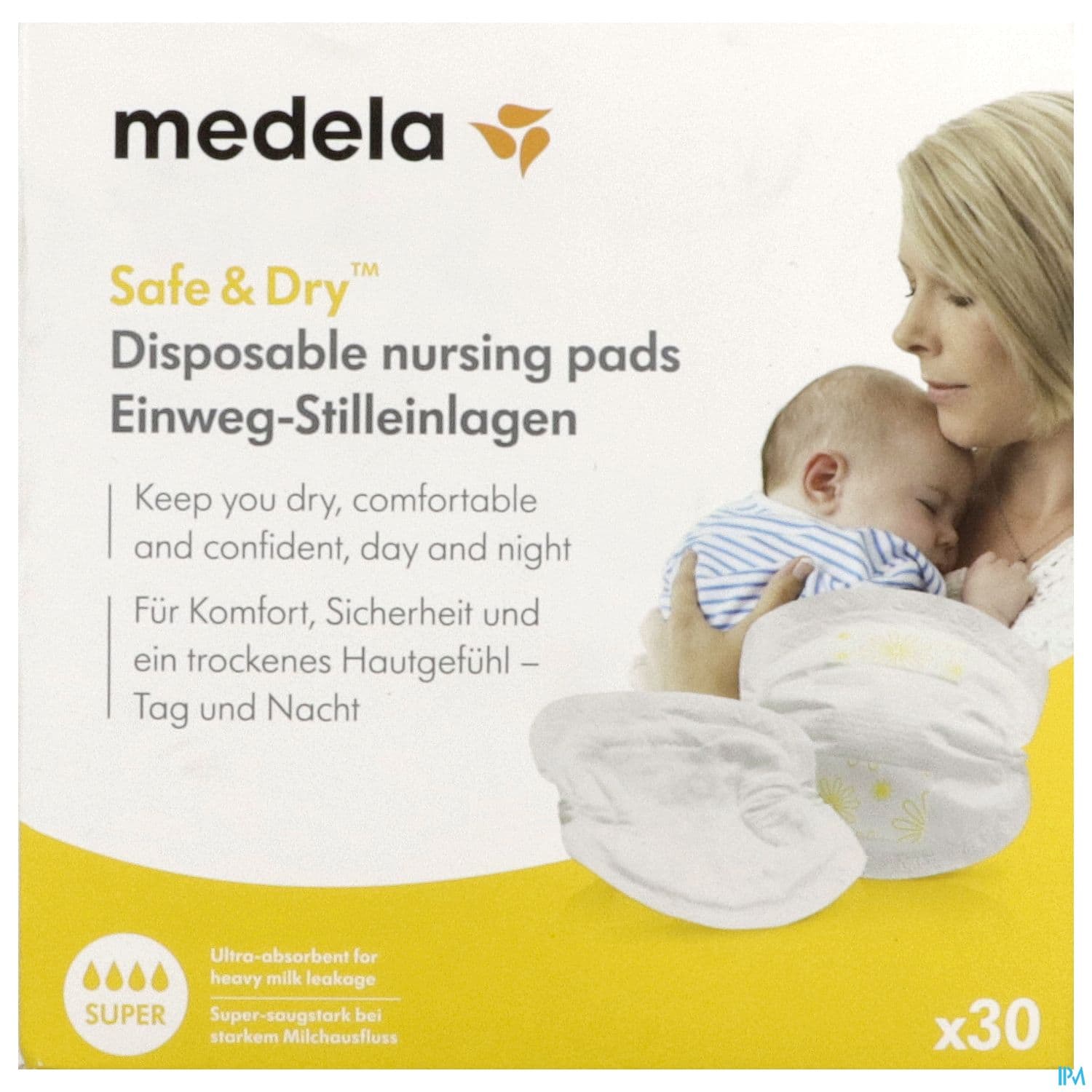 Medela Ultra Respirants Coussinet D'allaitement Adhesif Jetable 30