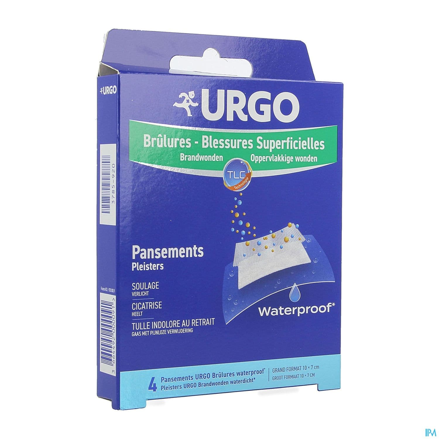 Urgo Brulures Superficielles Wtp Pansement10x7cm 4