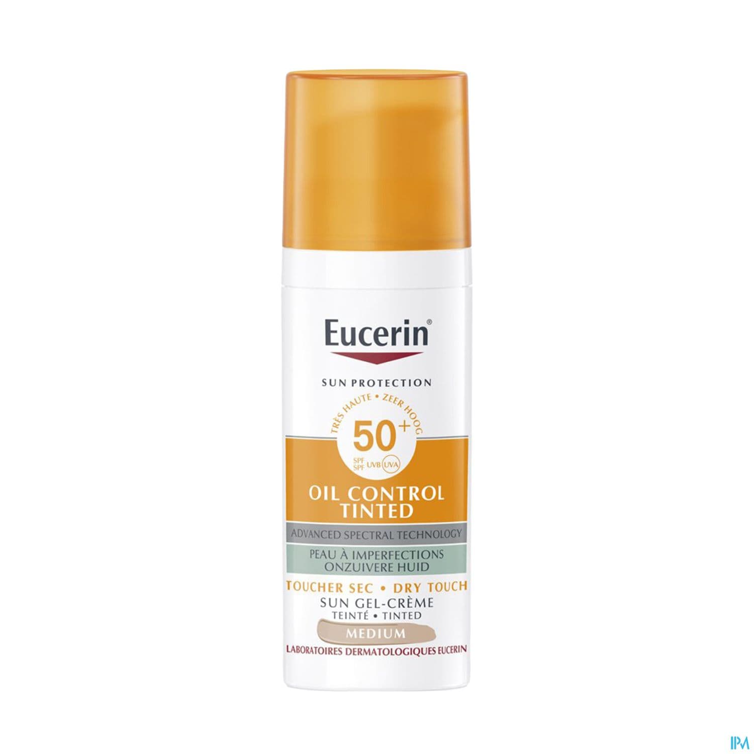 Eucerin Sun Oil Control Gel Creme Spf50+ Toucher Sec Teinte 50ml