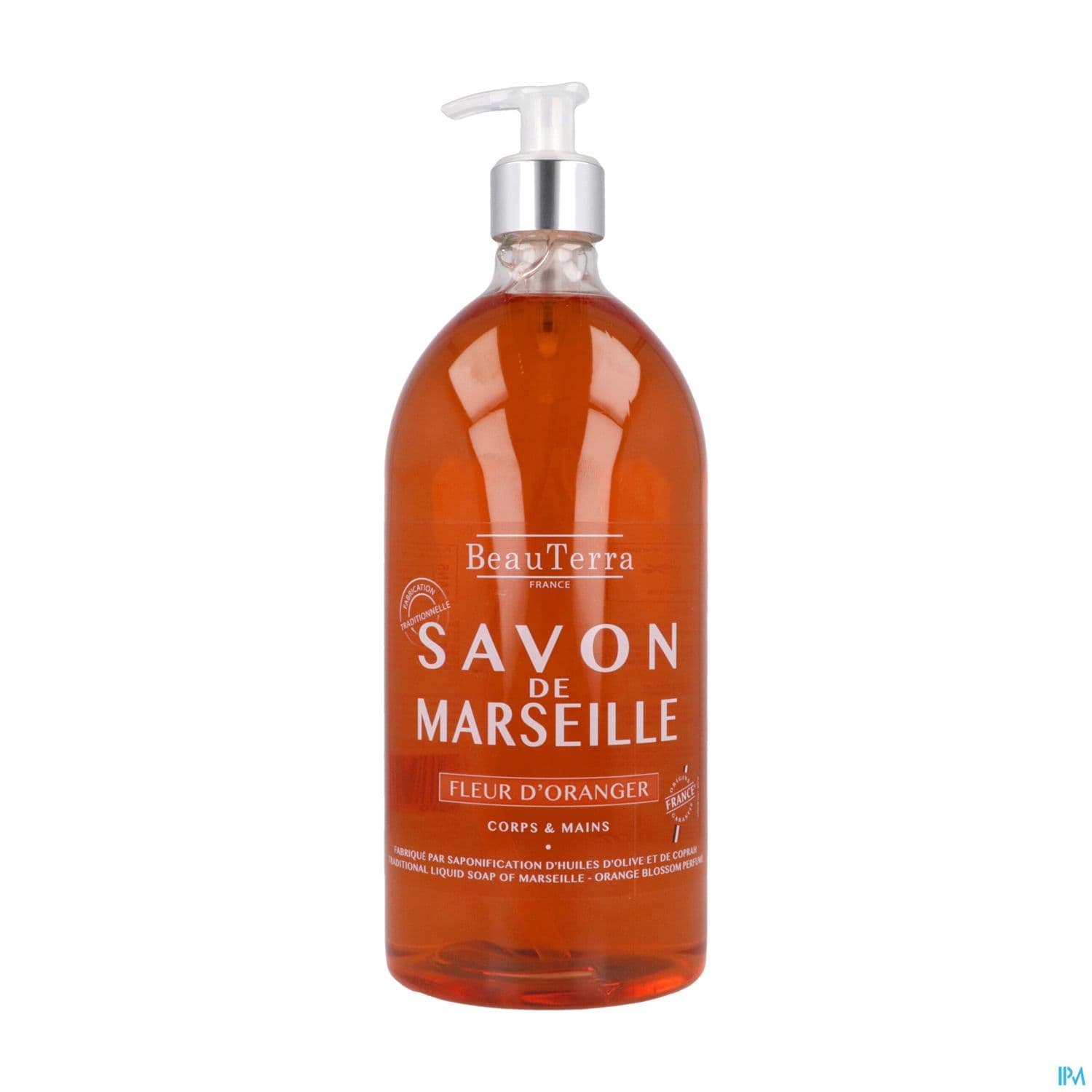 Beauterra Savon Liquide De Marseille Fleur D'oranger 1l