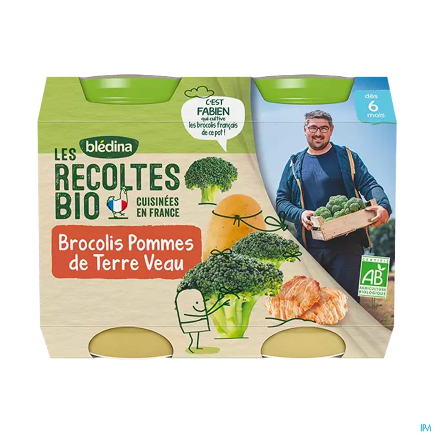 Bledina Les Recoltes Bio Pot Brocoli Pommes De Terre Veau 200g X2
