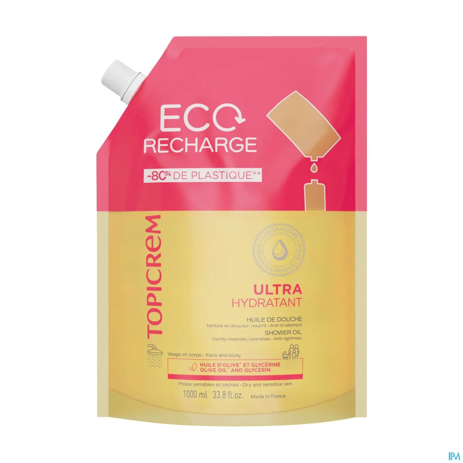 Topicrem Ultra Hydratant Huile De Douche 1l Recharge
