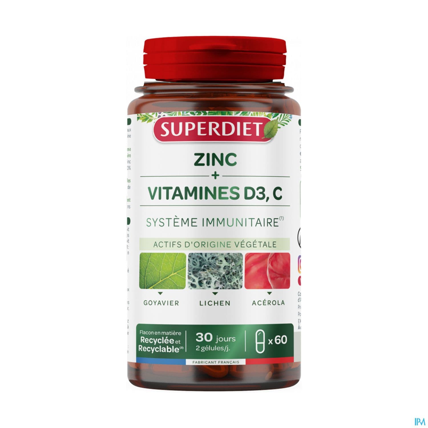 SUPERDIET ZINC VITD3 VITC GEL60