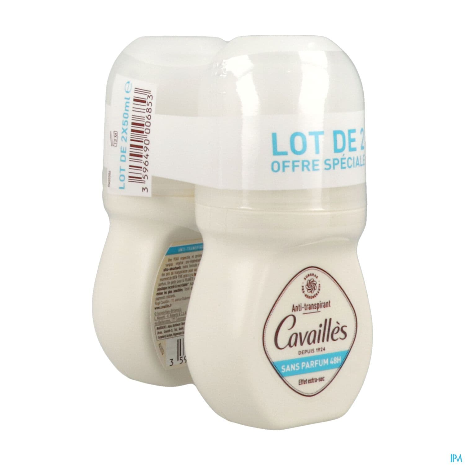 Roge Cavailles Deodorant Sans Parfum 48h Roll On 50ml X2