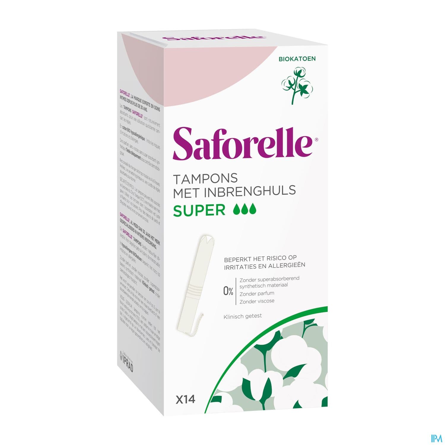 SAFORELLE TAMPON SUPER A/APPL 14