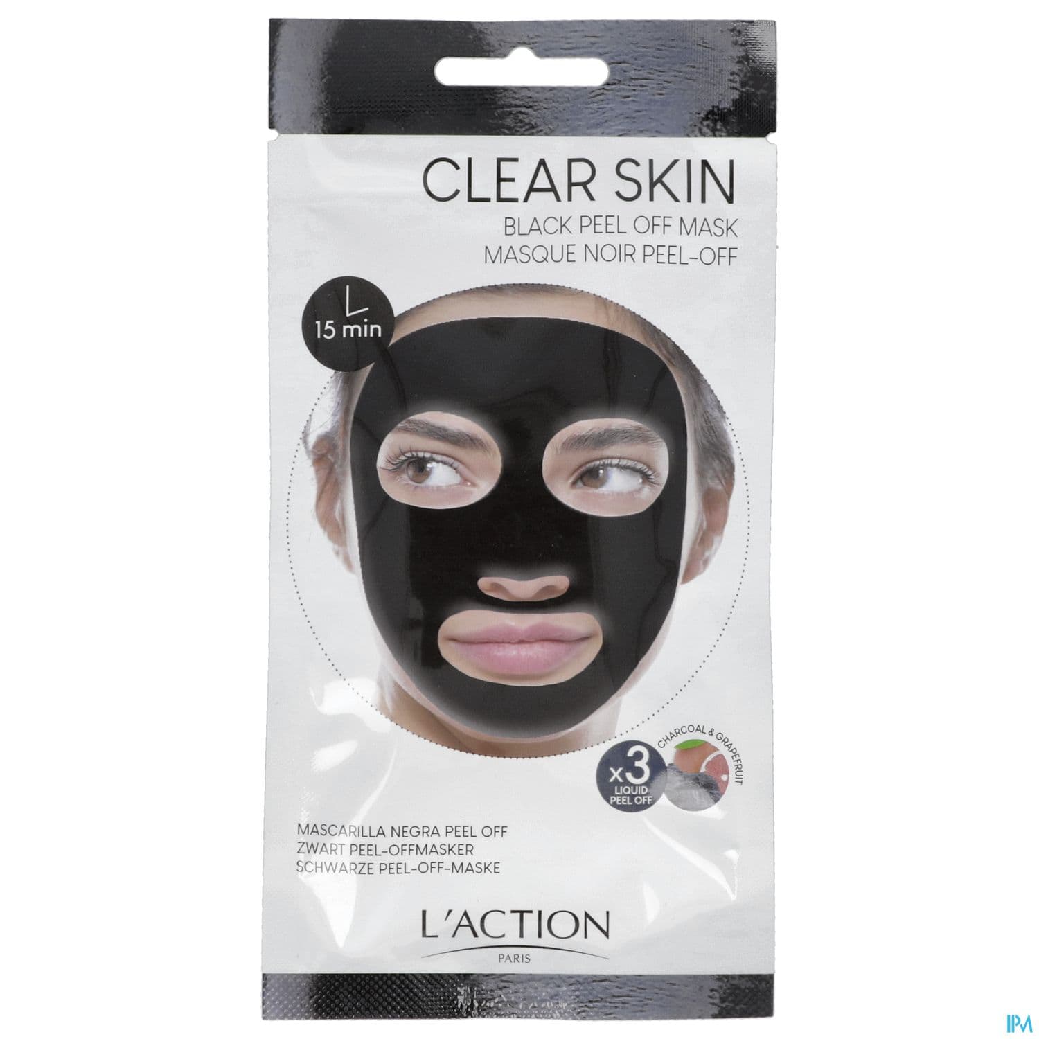 L'ACTION MASQ NOIR PEEL OFF X3