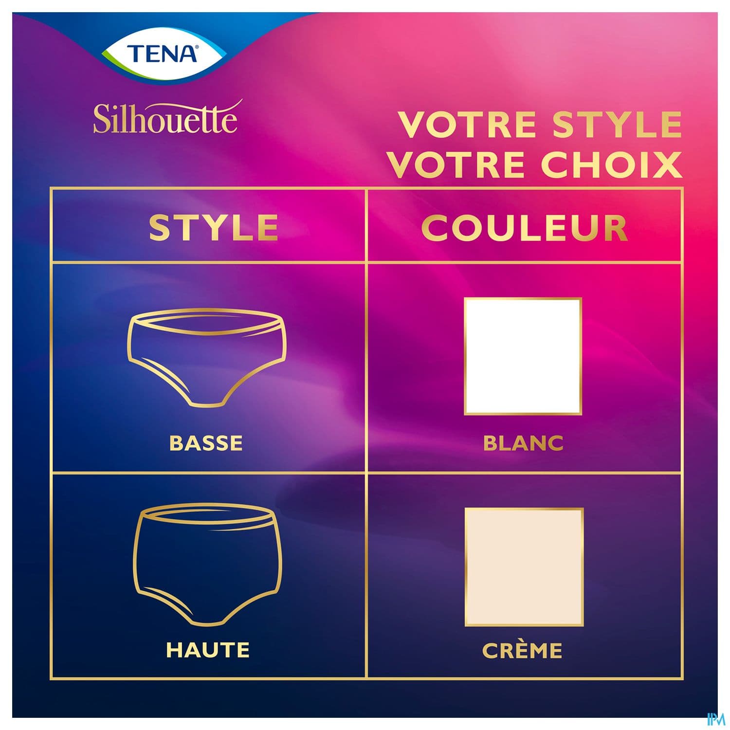 Tena Silhouette Plus Sous Vetement Absorbant Jetable Noir Taille Basse Femme Large X10