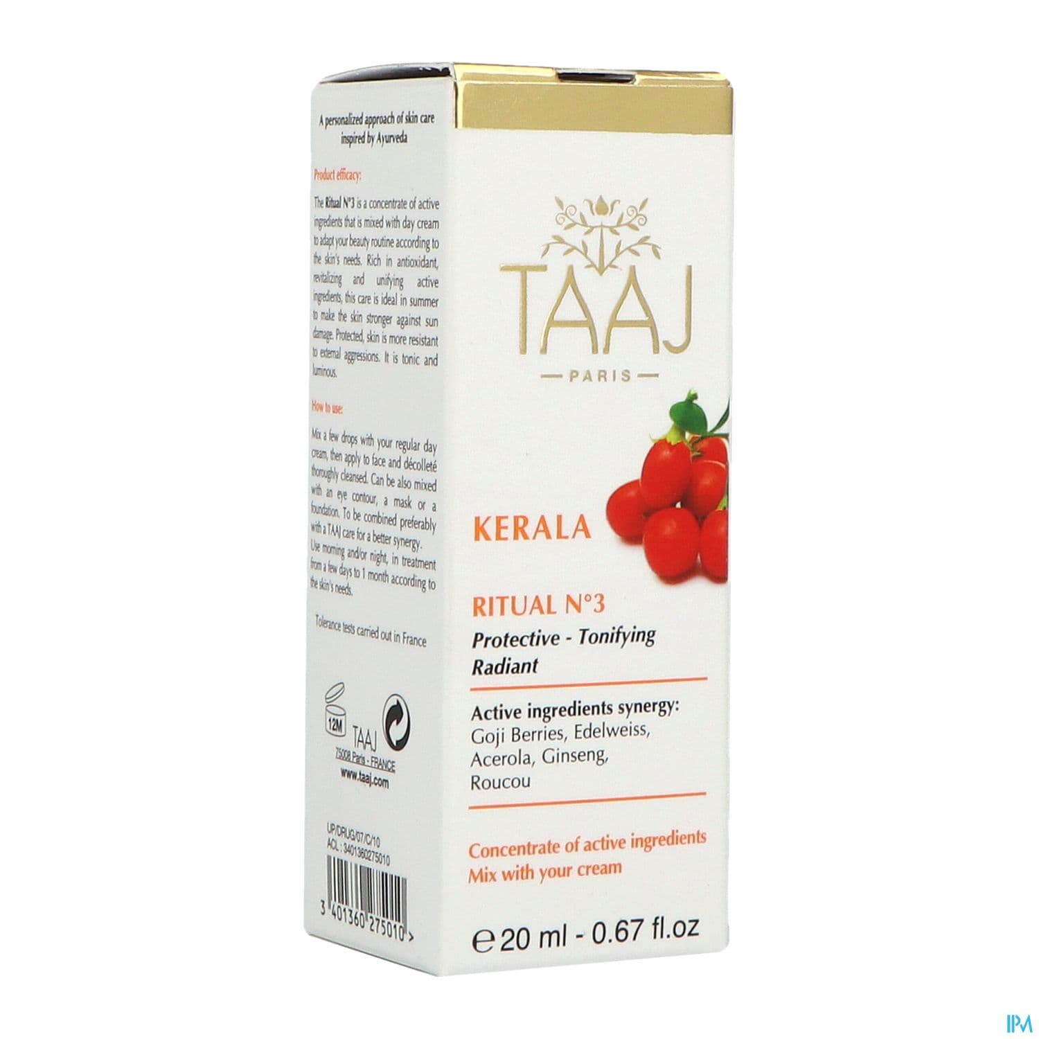 TAAJ KERALA RITUEL N°3 20ML — Pharmacie Maritime