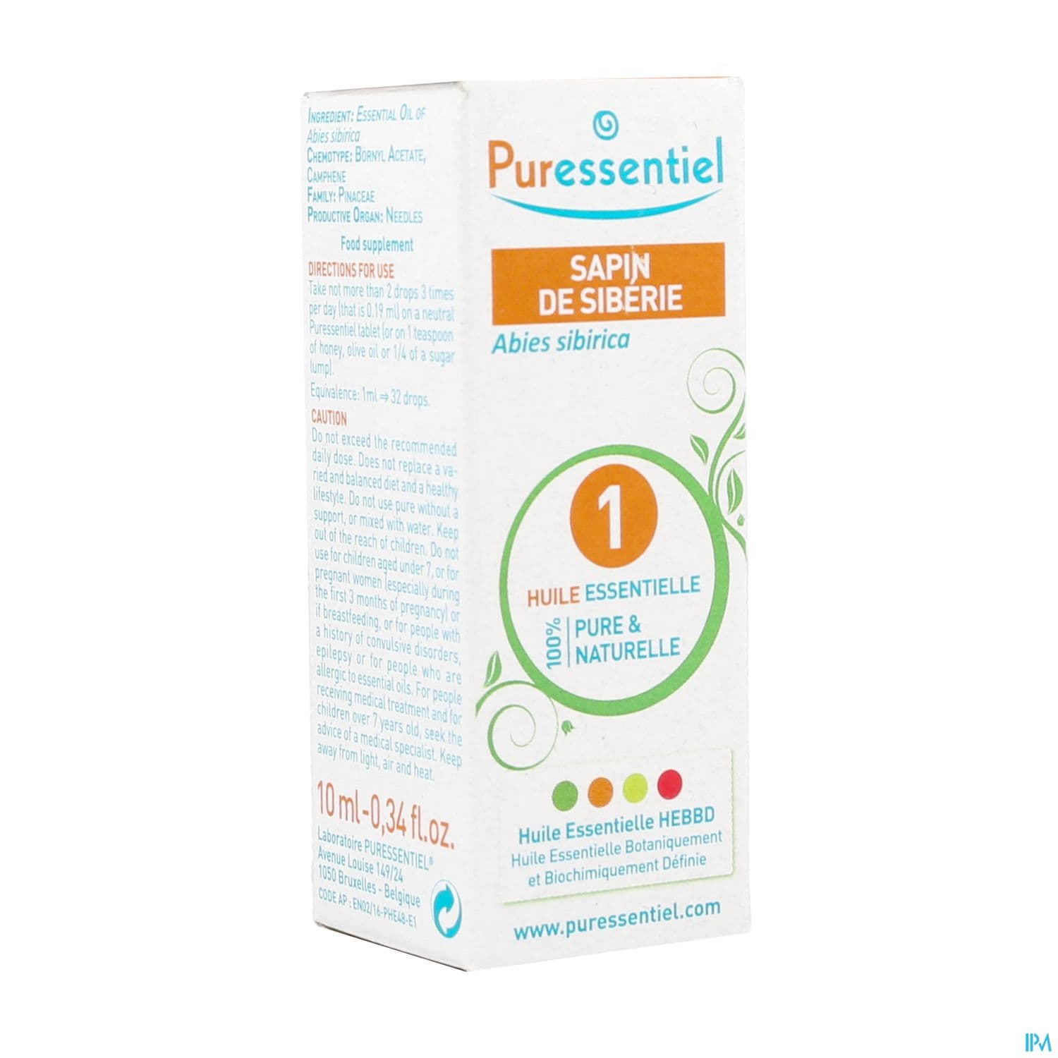 Puressentiel Huile Essentielle Sapin Siberie 10ml